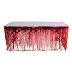 DR17280 Red Foil Fringe Table Skirt